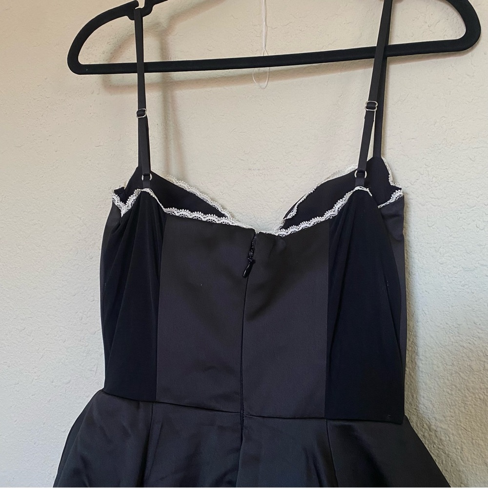 House of CB‎ 'Mademoiselle' Black Satin Tulle Midi Dress NWOT size M A-C - Picture 8 of 11